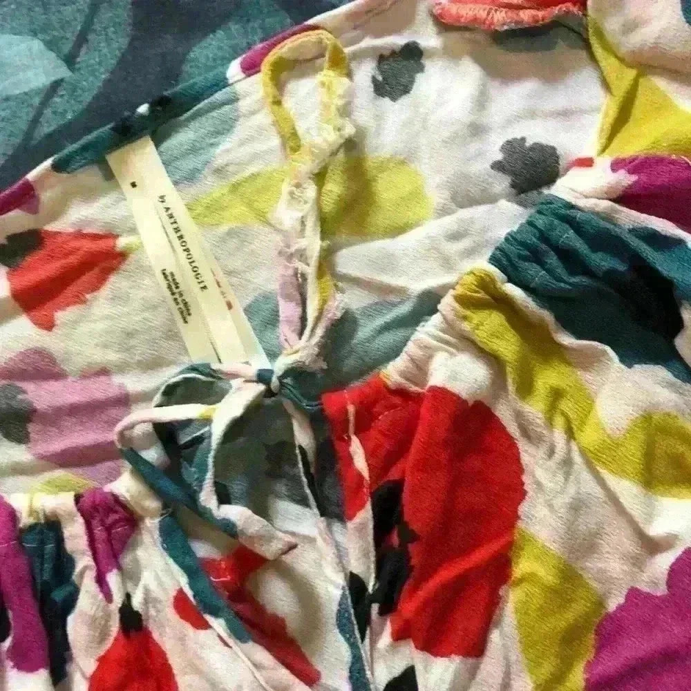 Anthropologie Floral Swimg Tunic Dress size M - Picture 5 of 5